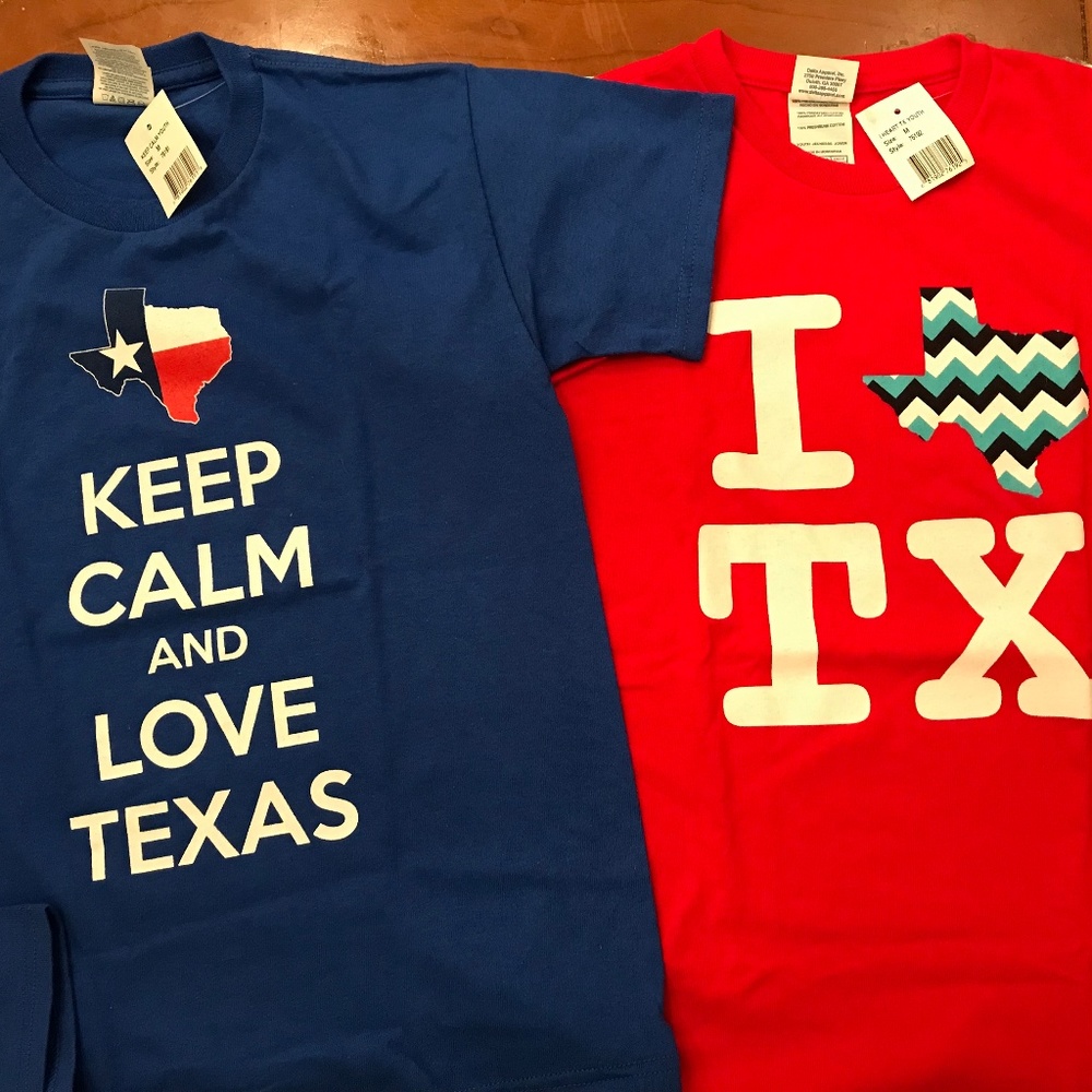 2 Texas T-Shirts for Kids